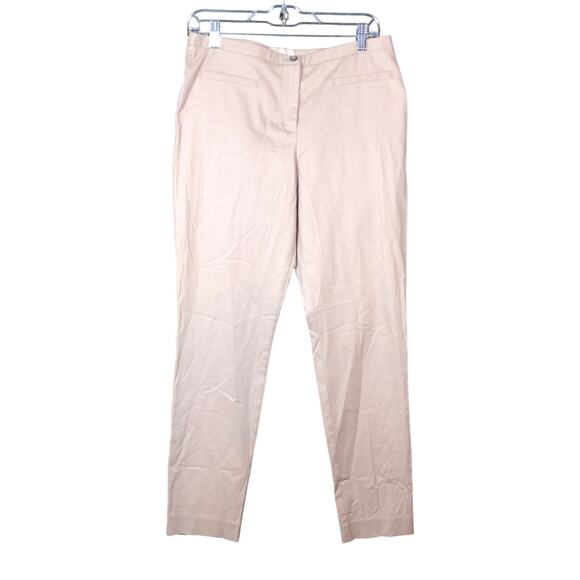 Stefanel Womens Pants Tan Lightweight Mid Rise Straight Work Casual 6 - Picture 1 of 11